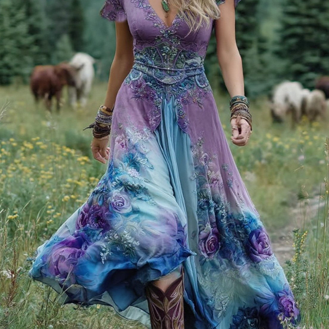 Serena - Floral Maxi Dress