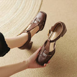 BELLIORA | SQUARE TOE SUMMER SANDALS