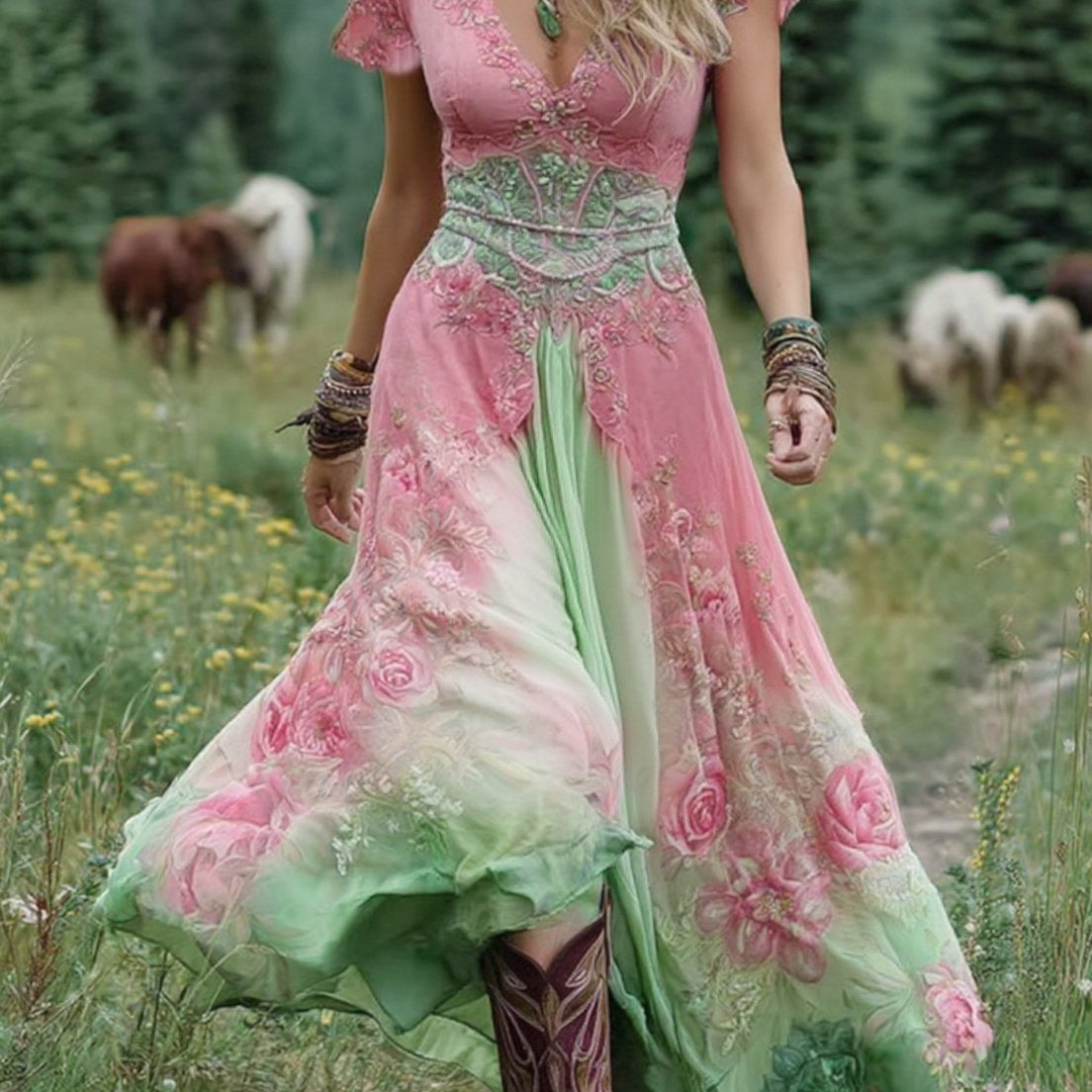 Serena - Floral Maxi Dress