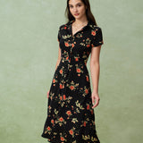 Gloria - Floral Midi Dress