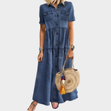 Maria - Elegant Denim Dress