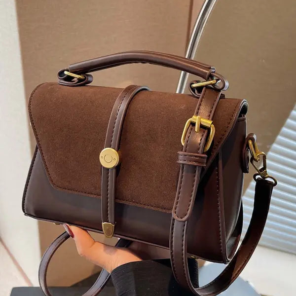 ALWINA™ - TRENDY CONTRAST STITCHING SHOULDER BAG