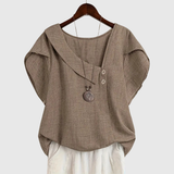 MARCELLINE | ASYMMETRICAL NECKLINE BLOUSE
