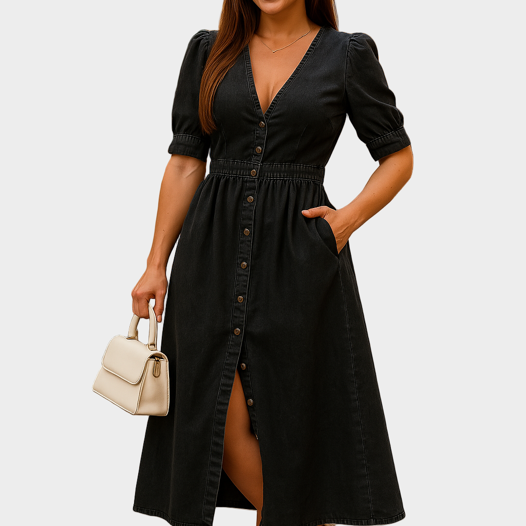 Mariana - Elegant Denim Dress