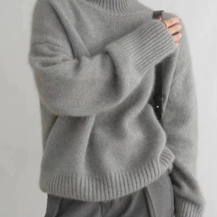 ISABOLL | CASHMERE HIGH-NECK SWEATER