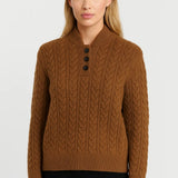 YSELLA | CABLE-KNIT CARDIGAN WITI BUTTONS