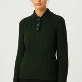YSELLA | CABLE-KNIT CARDIGAN WITI BUTTONS