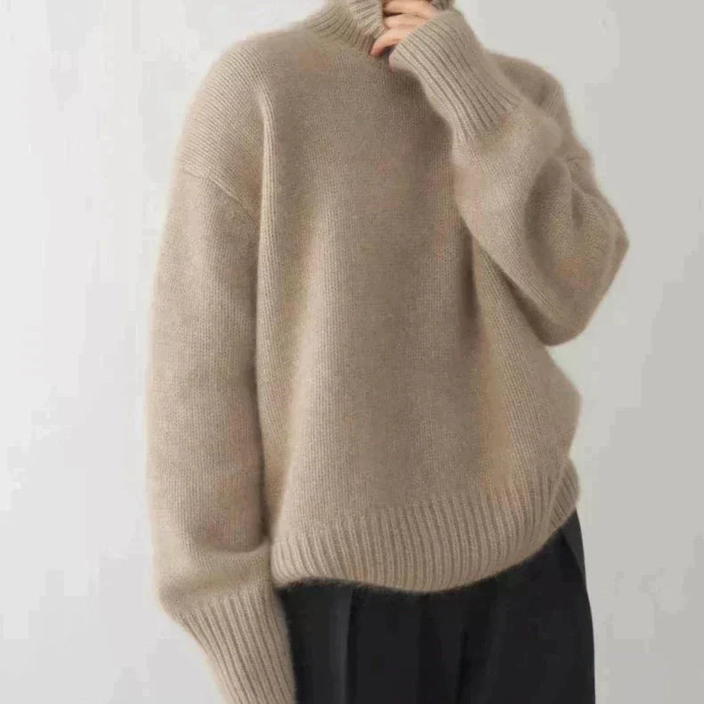 ISABOLL | CASHMERE HIGH-NECK SWEATER