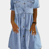 Mariana - Bohemian Denim Dress
