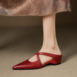 Aluna Genuine Leather Mules
