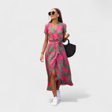 Pink Lily - Elegant Bohemian Dress