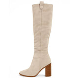 SUEVIRA™ | SUEDE BLOCK HEEL BOOTS