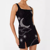 PHOEBE | MINI SEQUIN SPLIT DRESS