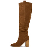 SUEVIRA™ | SUEDE BLOCK HEEL BOOTS
