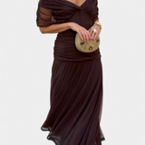 Florendra | Long Floral V Neck Dress