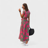 Pink Lily - Elegant Bohemian Dress