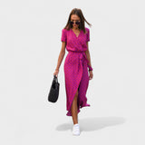Pink Lily - Elegant Bohemian Dress