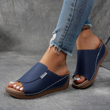 Slip-On Wedge Sandals with Open Toe for Women