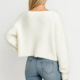 SASKIA | SOFT OPEN-FRONT PEARL-DETAIL CARDIGAN