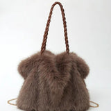 Charlotte - Versatile Plush Velvet Shoulder Tote Bag