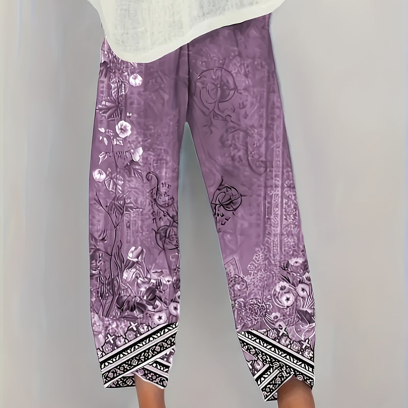 BRIELLE | BOTANICAL WIDE-LEG TROUSERS