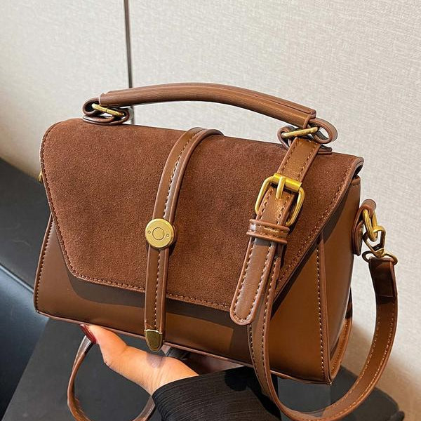 ALWINA™ - TRENDY CONTRAST STITCHING SHOULDER BAG