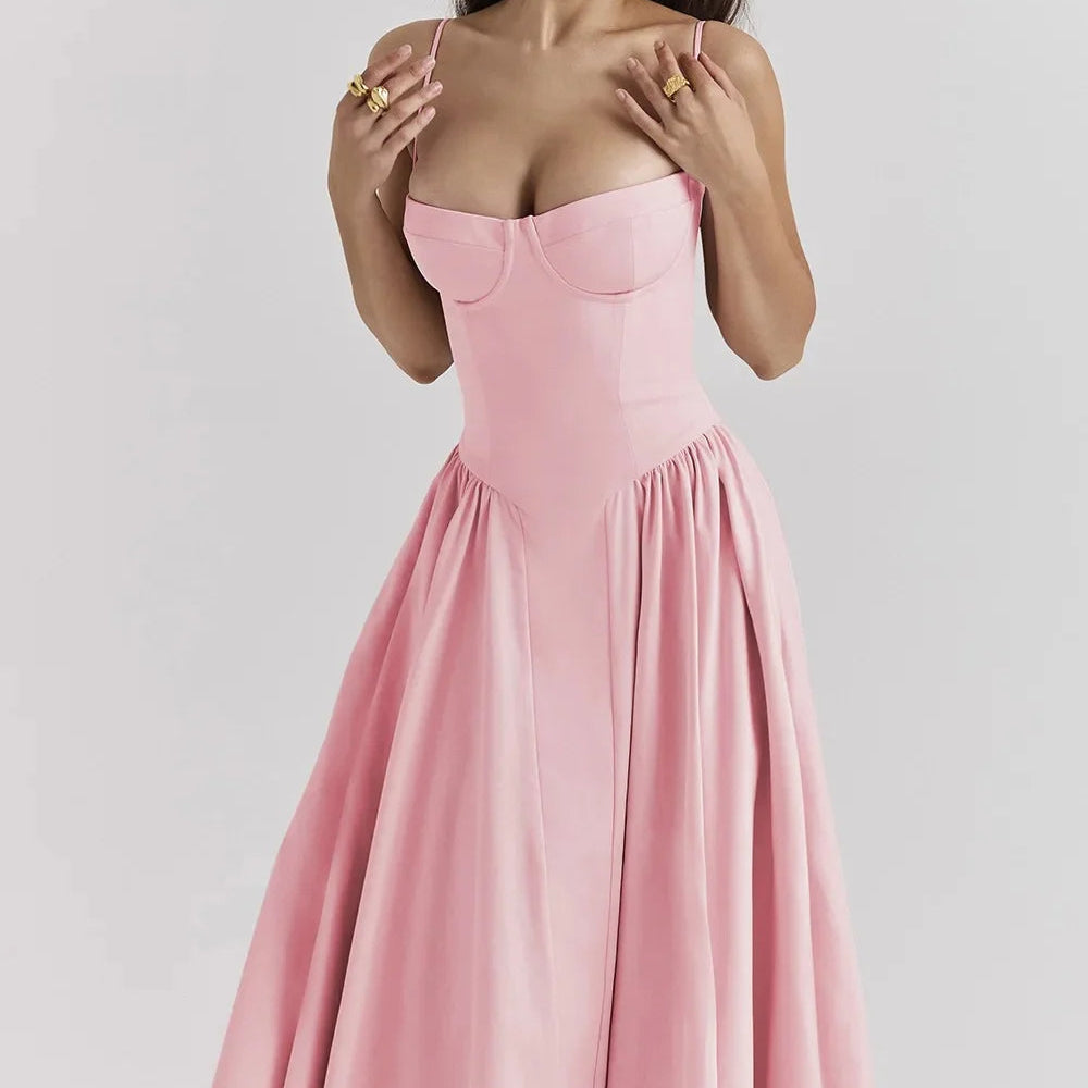 CHARMONE | LACE EVENING MIDI DRESS