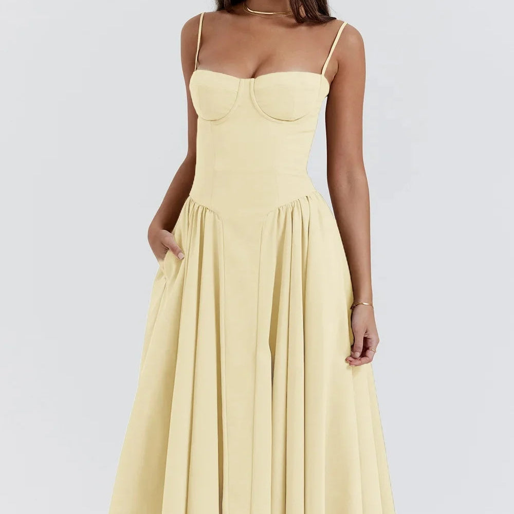CHARMONE | LACE EVENING MIDI DRESS