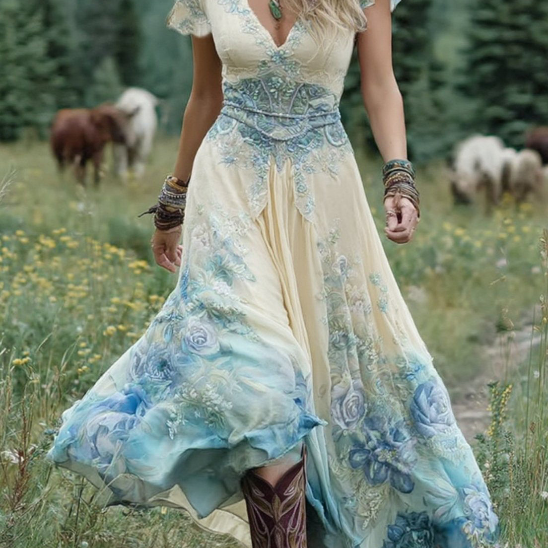Serena - Floral Maxi Dress