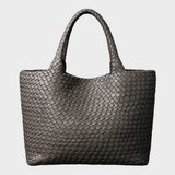 Lana Handwoven Vegan Leather Tote
