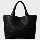 Lana Handwoven Vegan Leather Tote