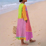 Fátima - Vestido Patchwork Elegante