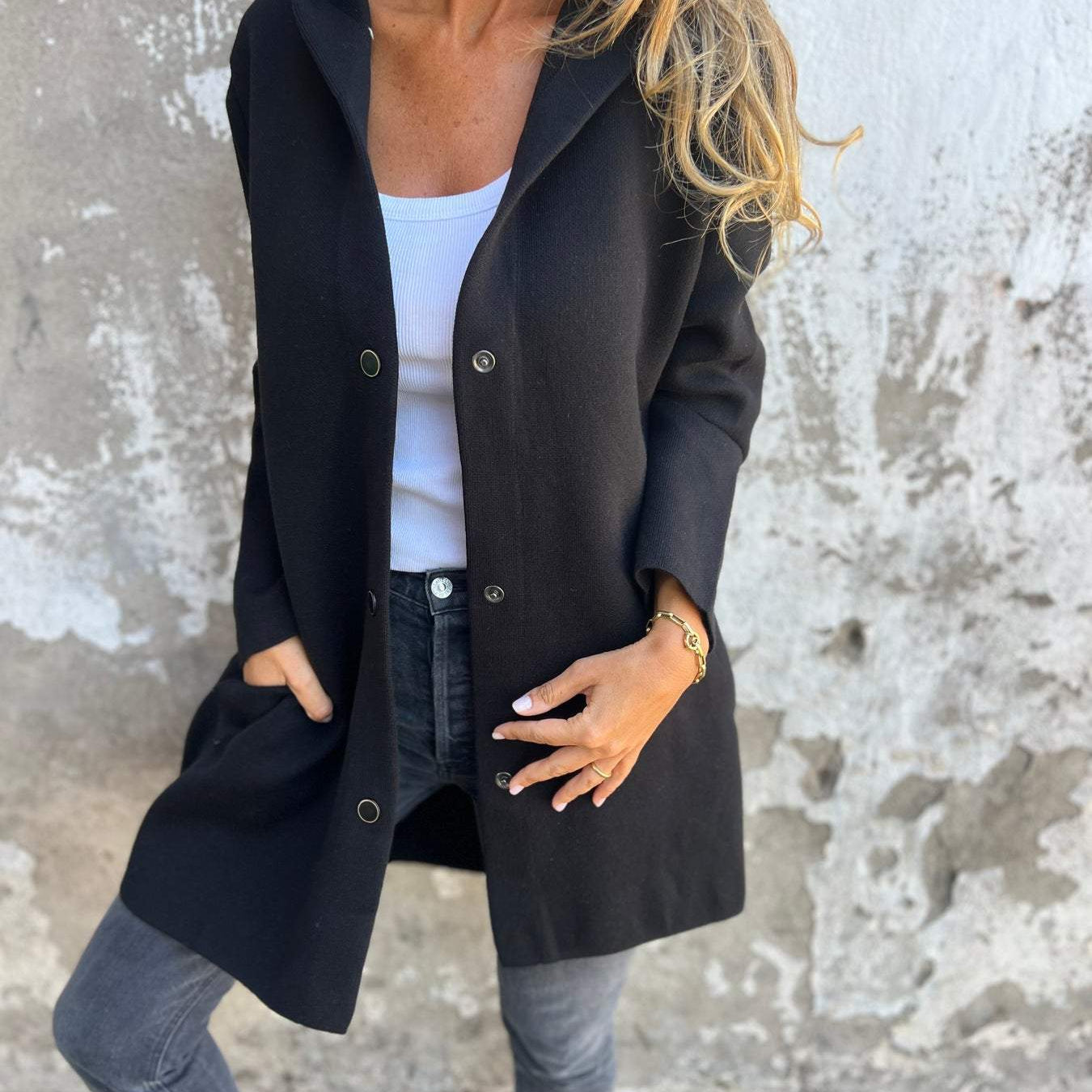 VIONNE | HOODIE JACKET WITH BUTTONS